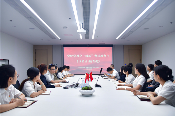 新宝gg集团党委组织集中观看党纪学习警示教育片